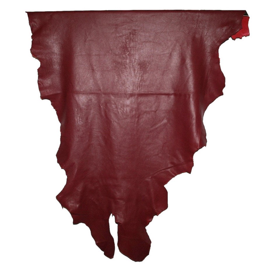 8sqft Top Grade Burgandy Nappa Lambskin Leather Hide