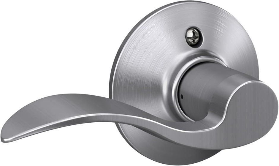 SCHLAGE F170 Accent RH Dummy Lever, Bright Chrome.