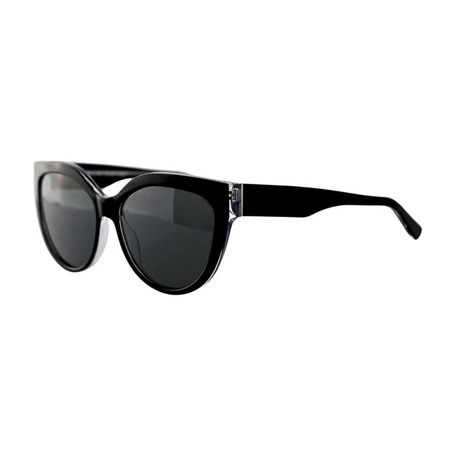 SIGNATURE Black Polarized Crystal Smoke Grey Sunglasses, KS17 M49. NB: Dama
