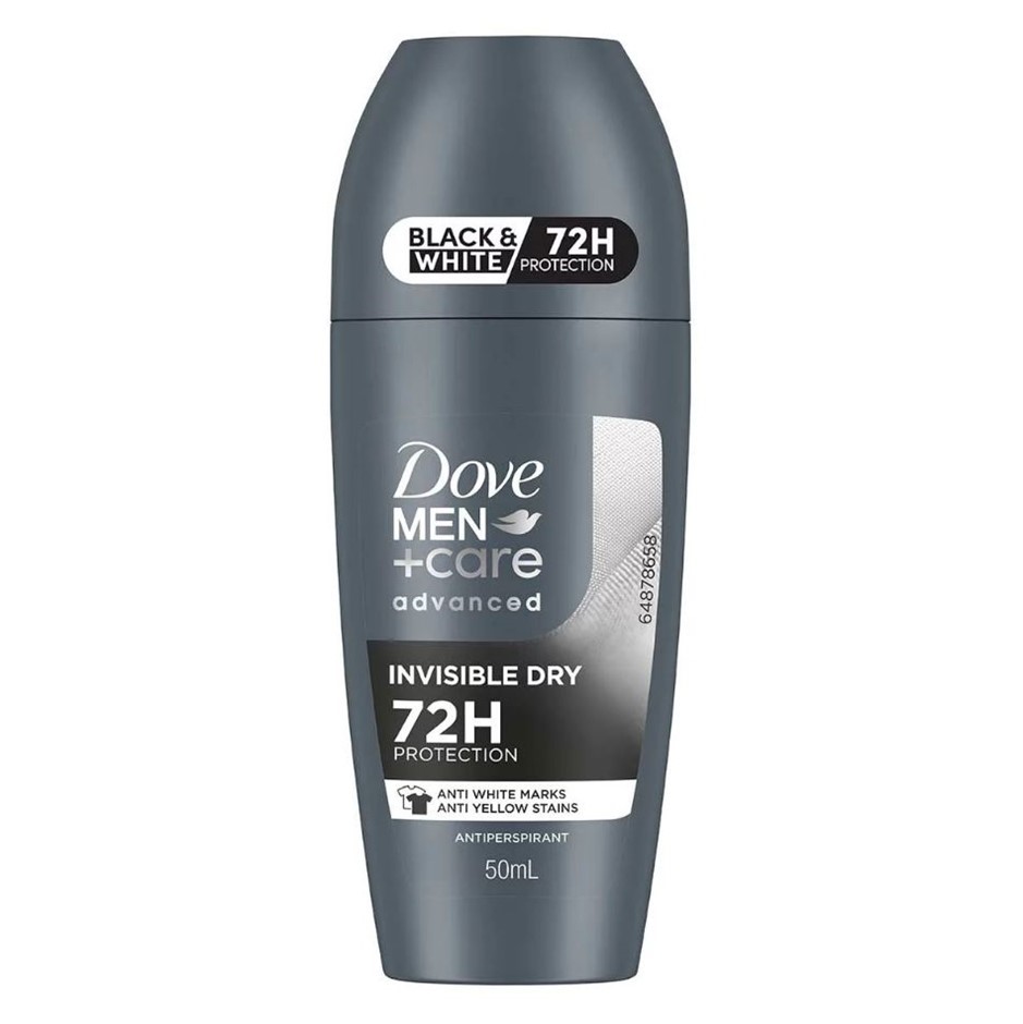 6 x DOVE Men Advanced Care Roll On Antiperspirant Deodorant 72H Protection,