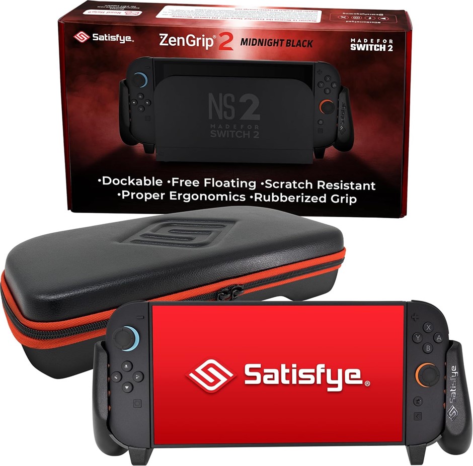 Satisfye Zengrip Pro Slim Bundle, Accessories Compatible With Nintendo Swit