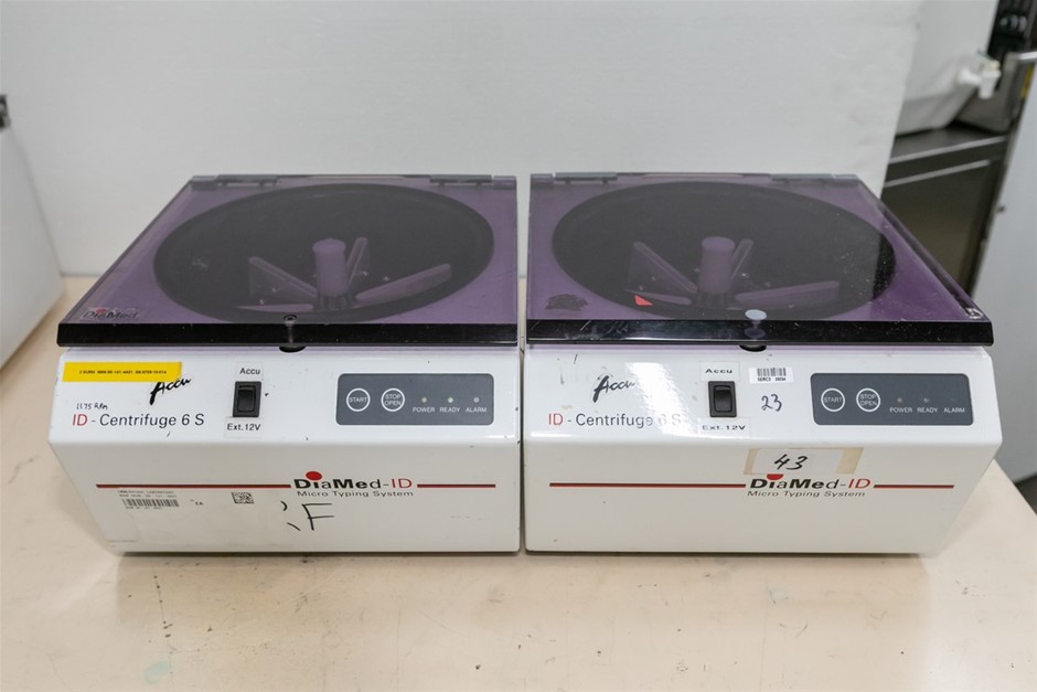 Qty of 2 Centrifuge for Gel Card Micro Typing with 6 Place Rotor