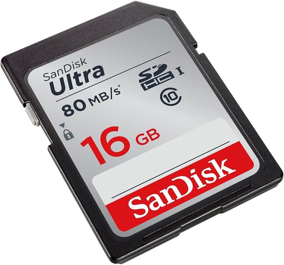 SANDISK Ultra SDHC SDXC UHS-I Memory Card, 16 GB Capacity. Buyers Note - D