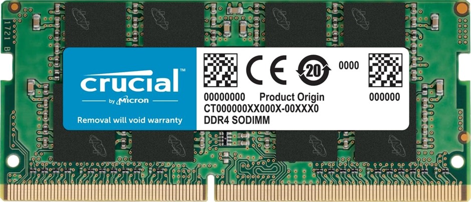 CRUCIAL CT32G4SFD8266 32GB (1x32GB) DDR4 SODIMM 2666MHz CL19 1.2V PC4-21300