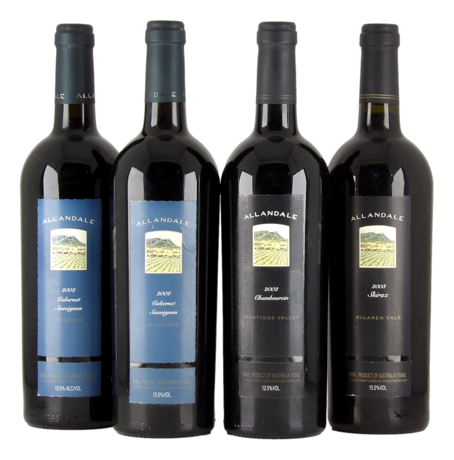 Allandale Red 2002/03 (4x 750mL), Australia.