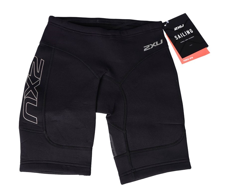 2 x 2XU Youth Boys Neoprene Shorts, Size M, Black/Reflective Buyers Note -