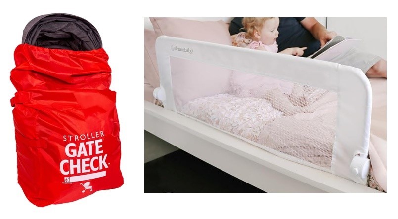 BUNDLE of 2 items: DREAMBABY Maggie Toddler Bed Rail Guard (White) + J.L. C