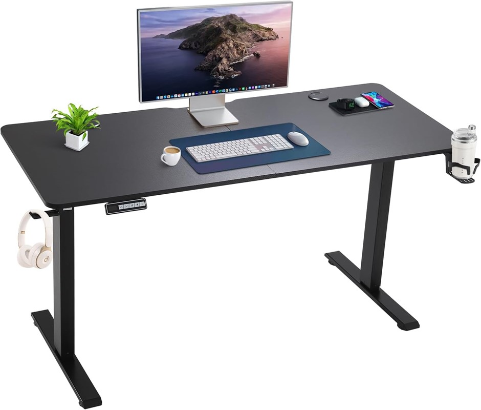 KARYEFF Electric Height Adjustable Standing Desk with 160x70cm Splice Board