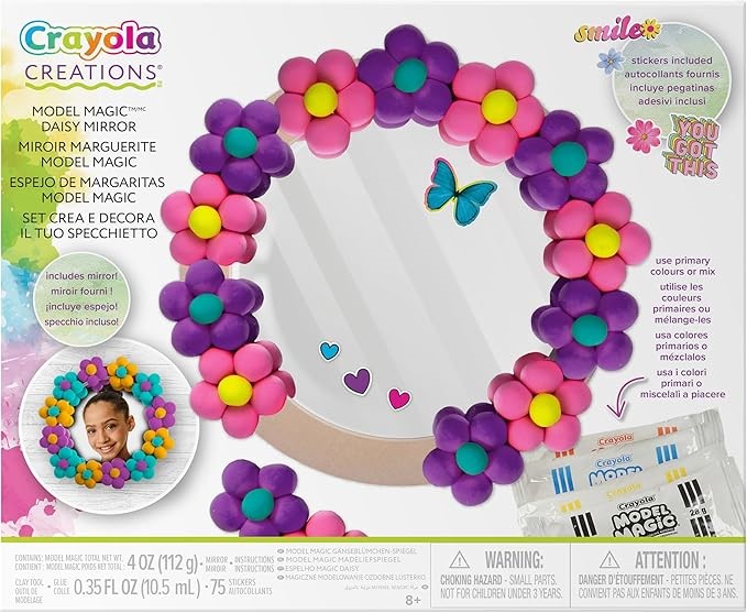 CRAYOLA Creations Model Magic Daisy Mirror Craft Kit.