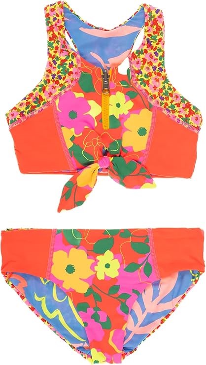 MAAJI Girl's Crayonflower Candi Reversible Bikini Set, Size 14, Open Miscel