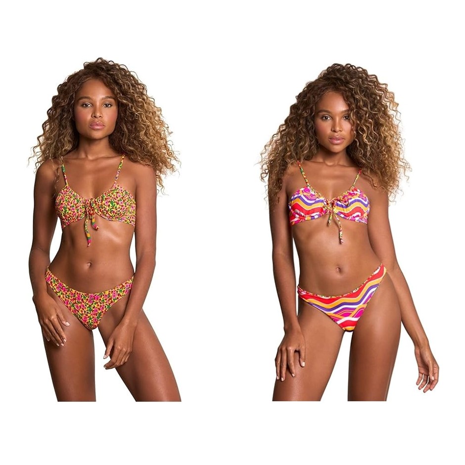 MAAJI Women's Miniflore Jade Underwire Rversible Bikini Top, Size Medium US