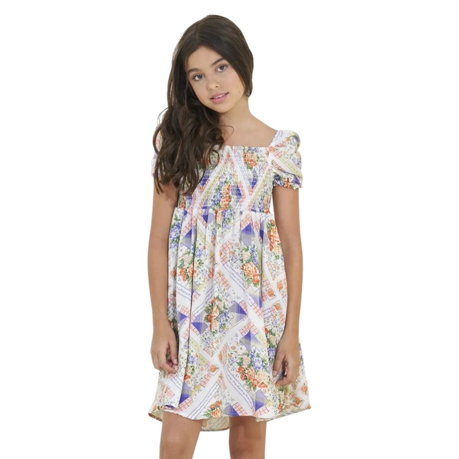 MAAJI Girls' Countryside Cleo Short Dress, Size 8, White. RRP: US$59. Buye