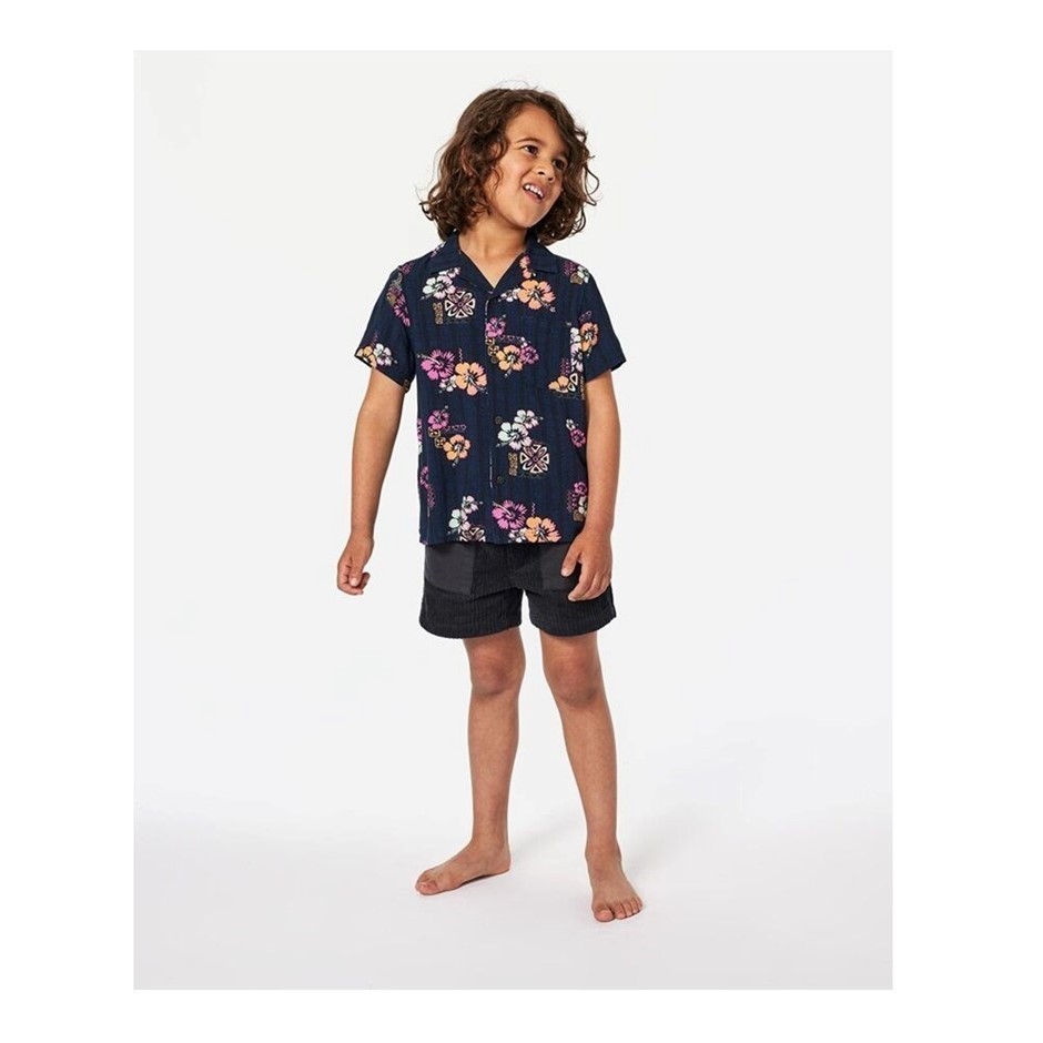 RIP CURL Boy's Hoffman Short Sleeve Shirt Navy. Size 1-2. RRP: $59.99  Buye