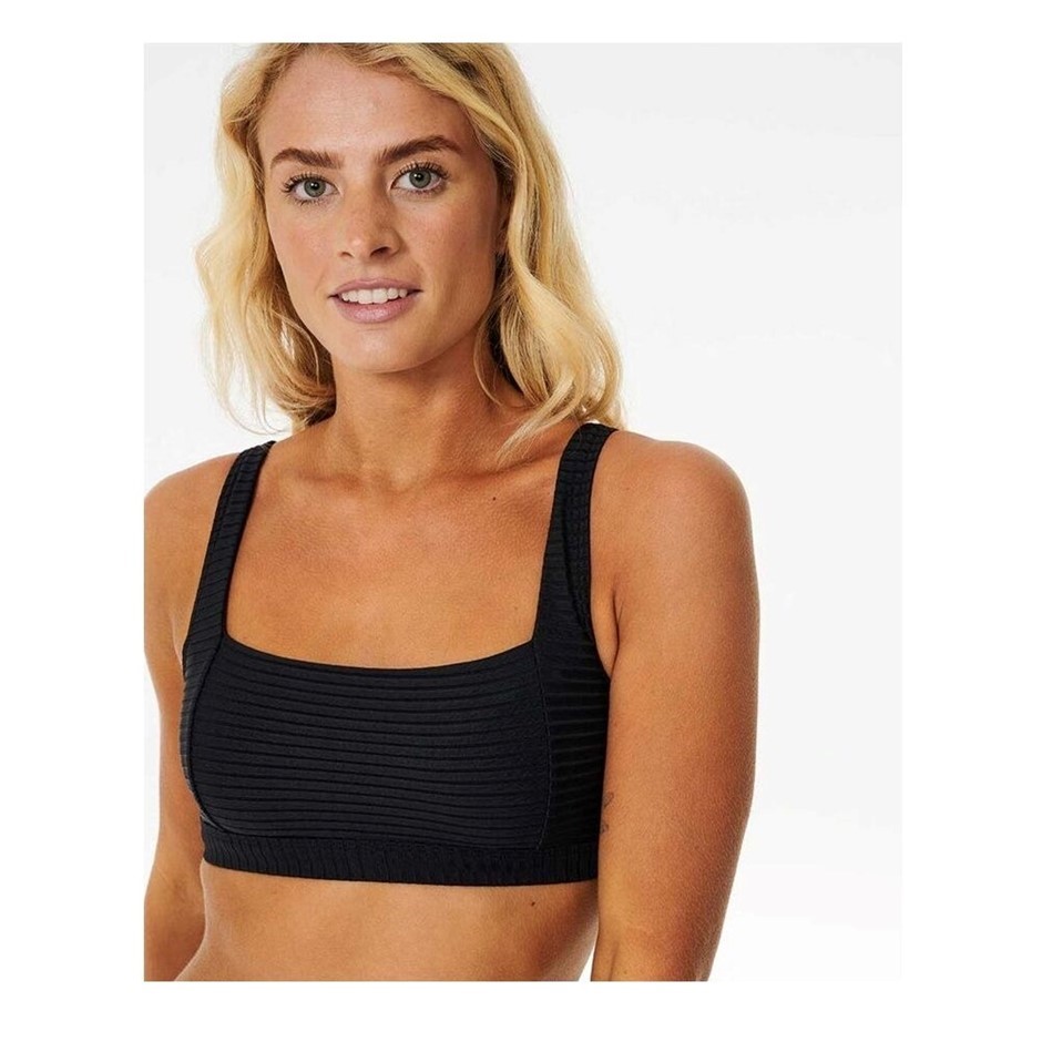 RIP CURL Women's Premium Surf D-DD Crop Bikini Top, Size XL, Black. RRP: $8