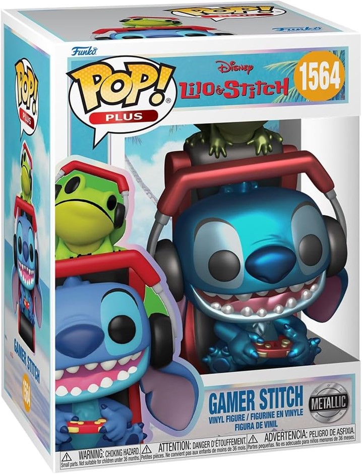 FUNKO POP! Plus: Lilo & Stitch - Gamer Stitch (Metallic)