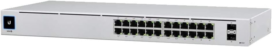 UBIQUITY Ubiquiti UniFi 24-Port Managed PoE+ Gigabit Switch with SFP 120W.