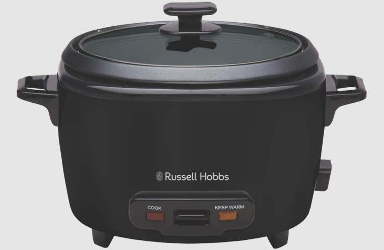 RUSSELL HOBBS Turbo Rice Cooker, Black (RHRC20BLK). NB: used, not in origin