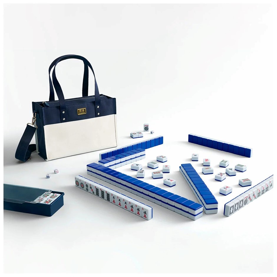 SIGNATURE Mahjong Game w/ Canvas Tote. NB: Not in original packaging, tote