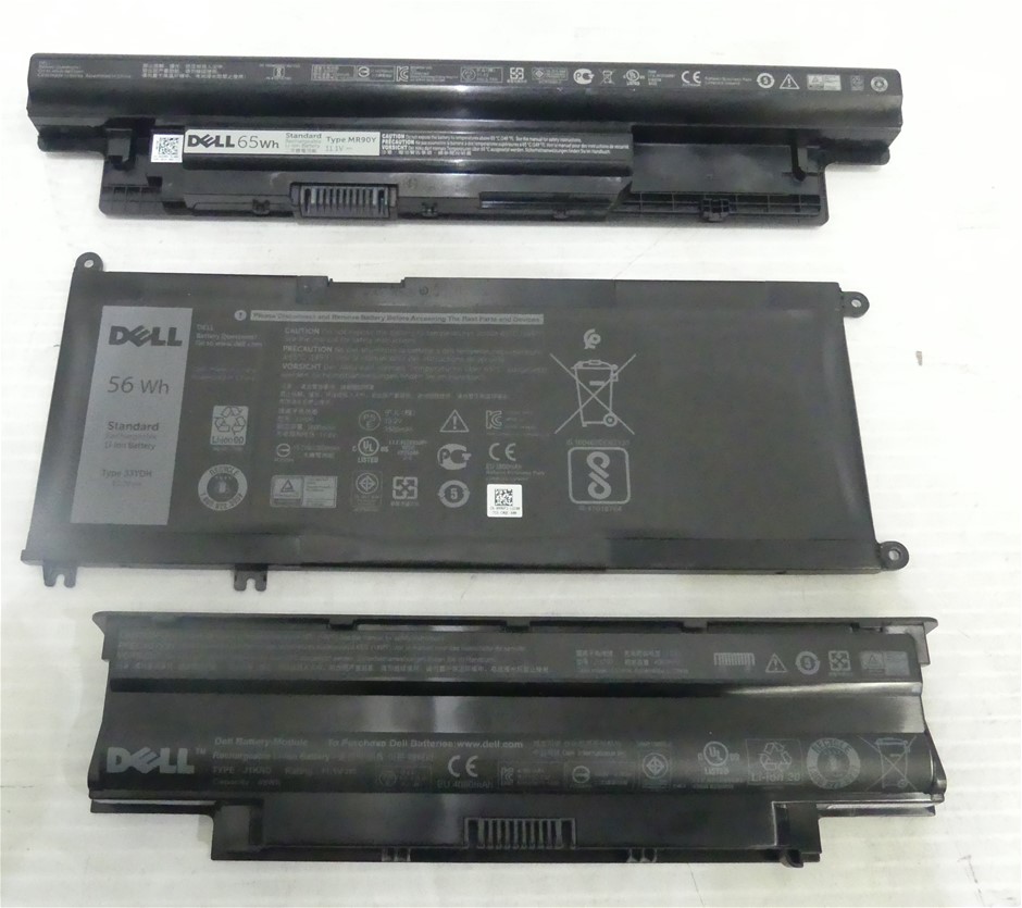 Box of Dell Assorted Model Laptop Primary Batteries Approx. Includes