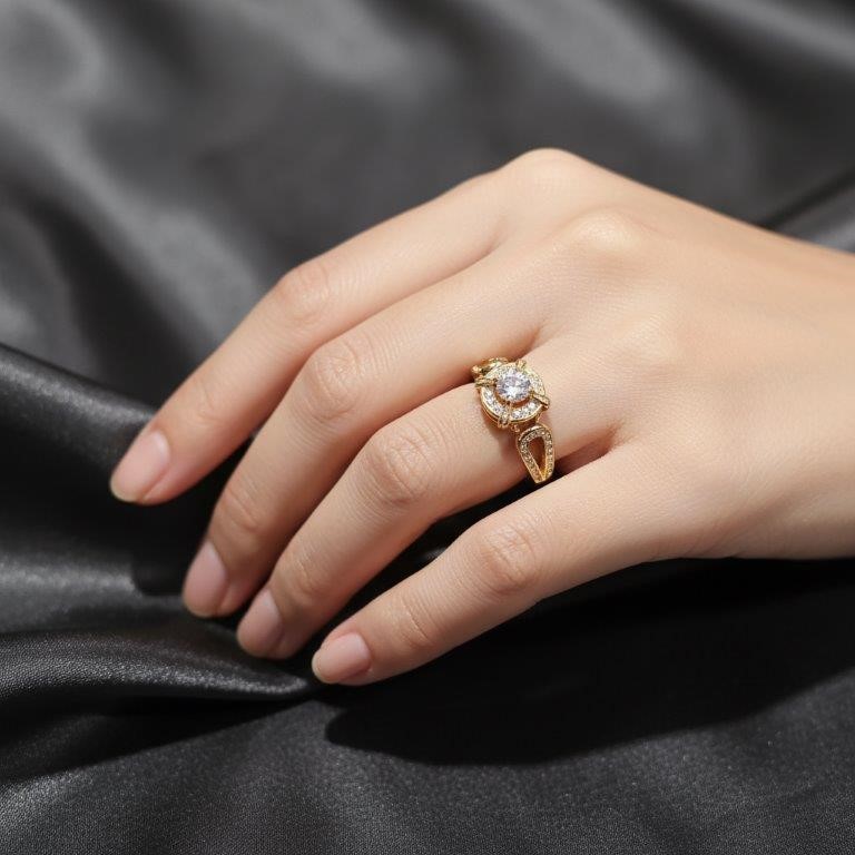 18K/Italy Gold Filled Ring -(Stamped 18K/Italy)-Warranty Quality