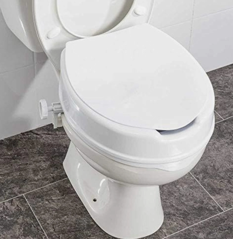 SAVANNAH Raised Toilet Seat WITH LID 4”/10Cm Heavy Duty High Elevated Raise