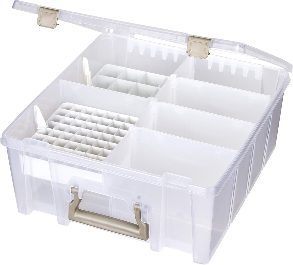 ARTBIN 6993SP Super Satchel Double Deep With Papercrafting Acessory Tray, C