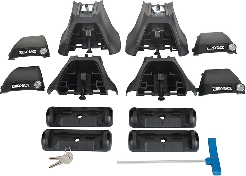 RHINO-RACK 2500 Leg Kit Vortex Bar 4-Piece Set. NB: Missing 1 Key.