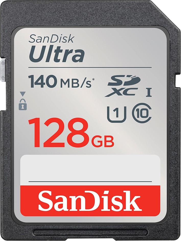 SANDISK Ultra® SDXC™ UHS-I Card, 128GB.
