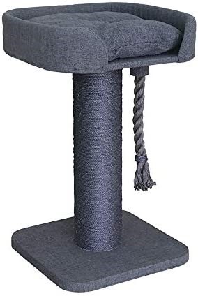 KAZOO 15518 High Sofa Bed Scratching Post with Sisal, Colour: Grey, Dimensi