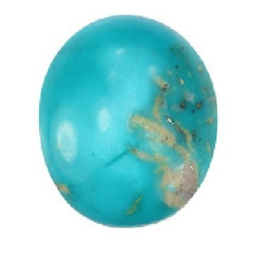 20.57 carat blue oval shape turquoise from Iran USD Val: 2,571.25