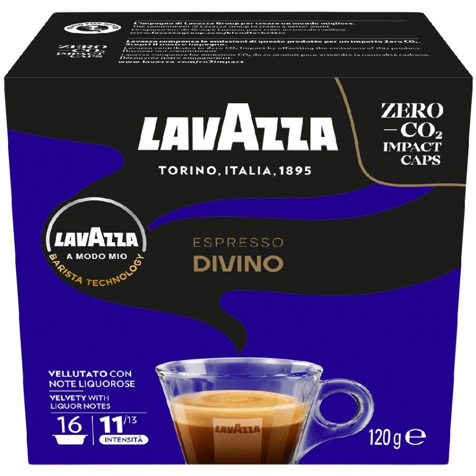 6 x LAVAZZA Box of 16pc Espresso Divino Intensita 11 Coffee Capsules, 120g.