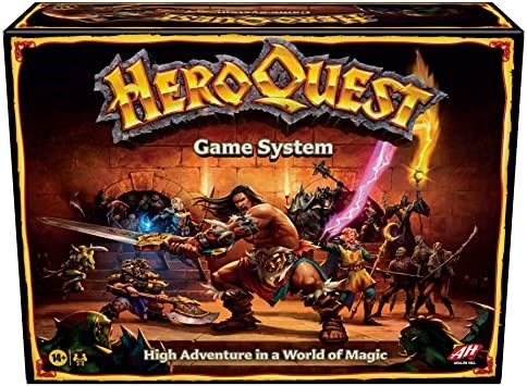 HASBRO Hero Quest Board Game, Avalon Hill Themed. NB: opened box
