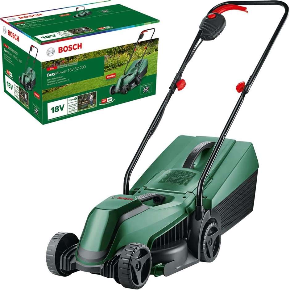 BOSCH Home & Garden 18V Cordless Lawn Mower Without Battery, Cutting Width: