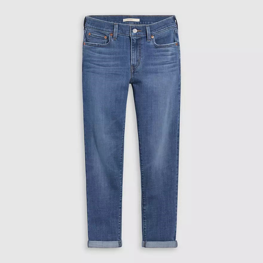 LEVI'S Women's Mid Rise Boyfriend Jeans, Size 32x27, LapisGem-MediumWash (0