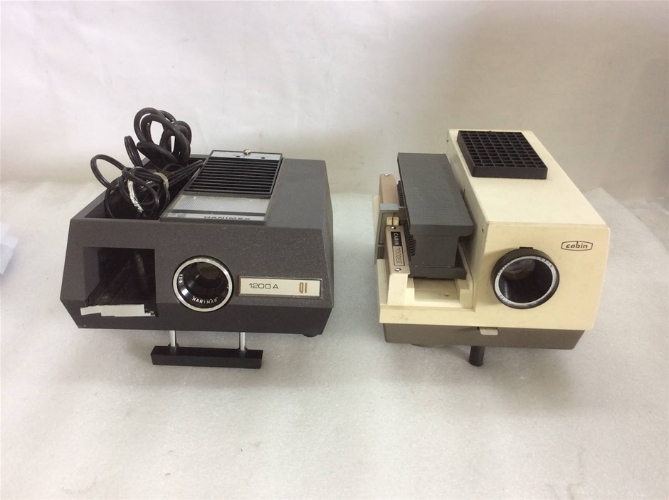 Hanimex 1200A Slide Projector and Cabin Toodee Slide Projector