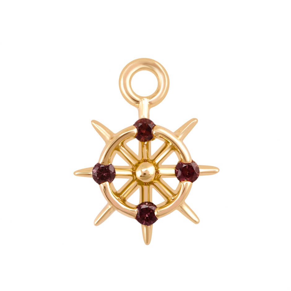 Gold Pendant with Pink Diamond total gross weight 0.24 Gram