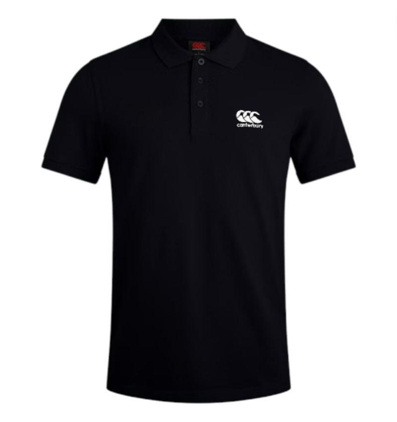 CANTERBURY Men's Anchor Polo, Size S, 35% Cotton, Black. Buyers Note - Dis
