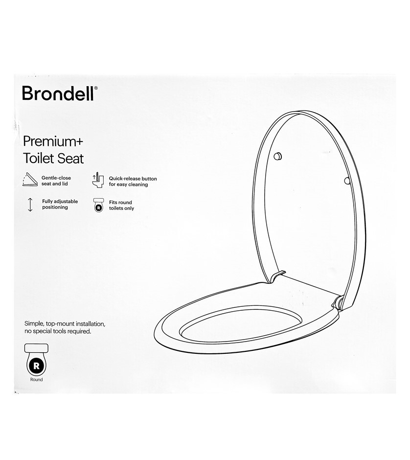 BRONDELL Premium Toilet Seat, Model: AUSPPTS-25. N.B: Damaged packaging & m