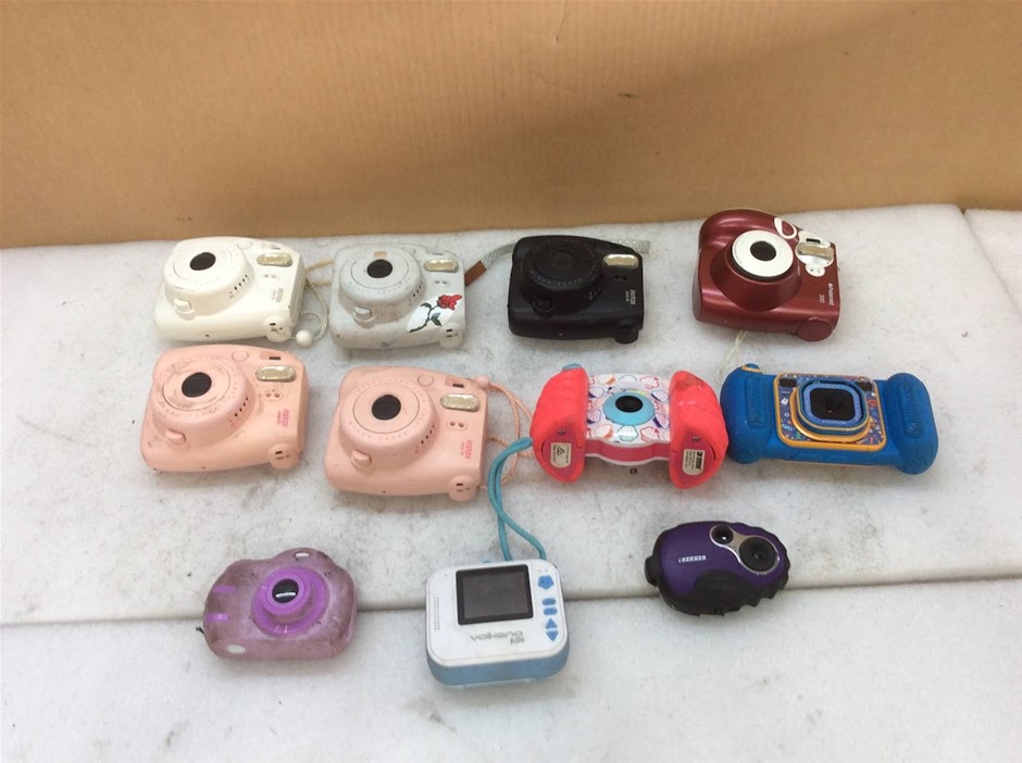 Mixed Instant Cameras And Kids Digital Cameras (Lot of 11)