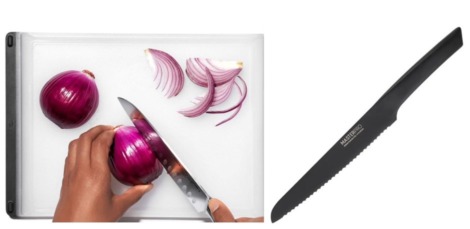 BUNDLE of 2 items: OXO Double Sided Everyday Cutting Board (Translucent, 33