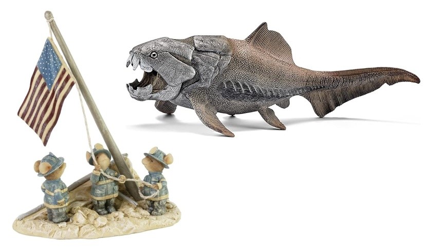 BUNDLE of 2: ENESCO Tails with Heart Remembering 9-11 Figurine + SCHLEICH D