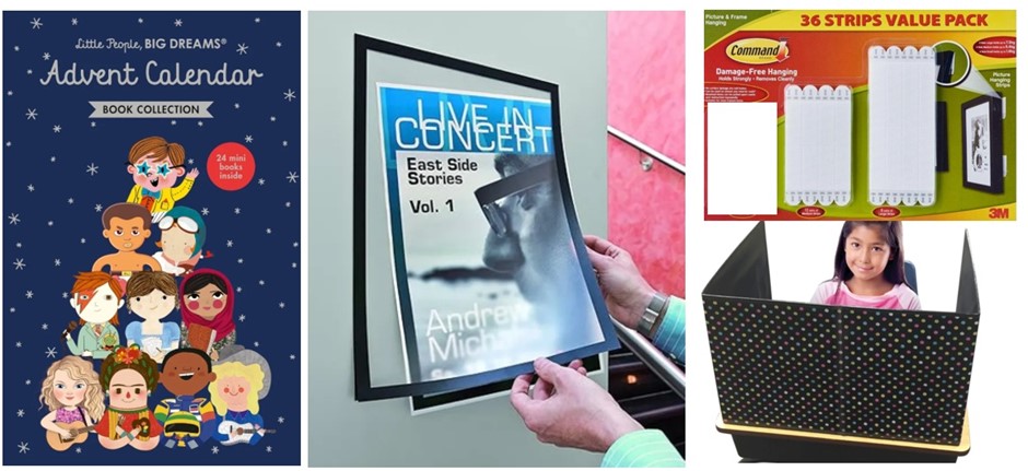 BUNDLE of 5: CHALKBOARD BRIGHTS Privacy Screen + DURABLE Sign Holder (11x17