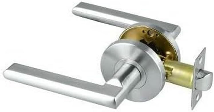 ROMAK 600310 Fellini Passage Lever Set, Brushed Nickel. NB: Packaging sligh