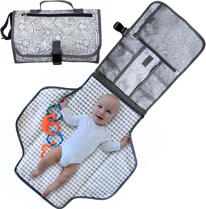 SUESSIE Portable Nappy Changing Mat - Waterproof Baby Change Pad for Travel