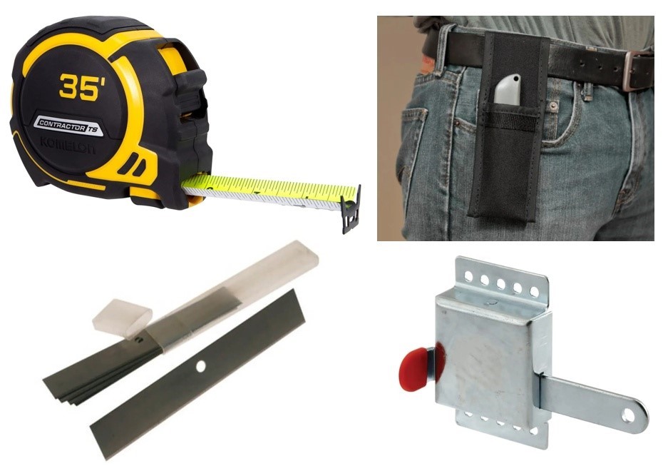 BUNDLE of 4: KOMELON 35' Tape Measure (Imperial) + OX Stripper Blades (5-Pa