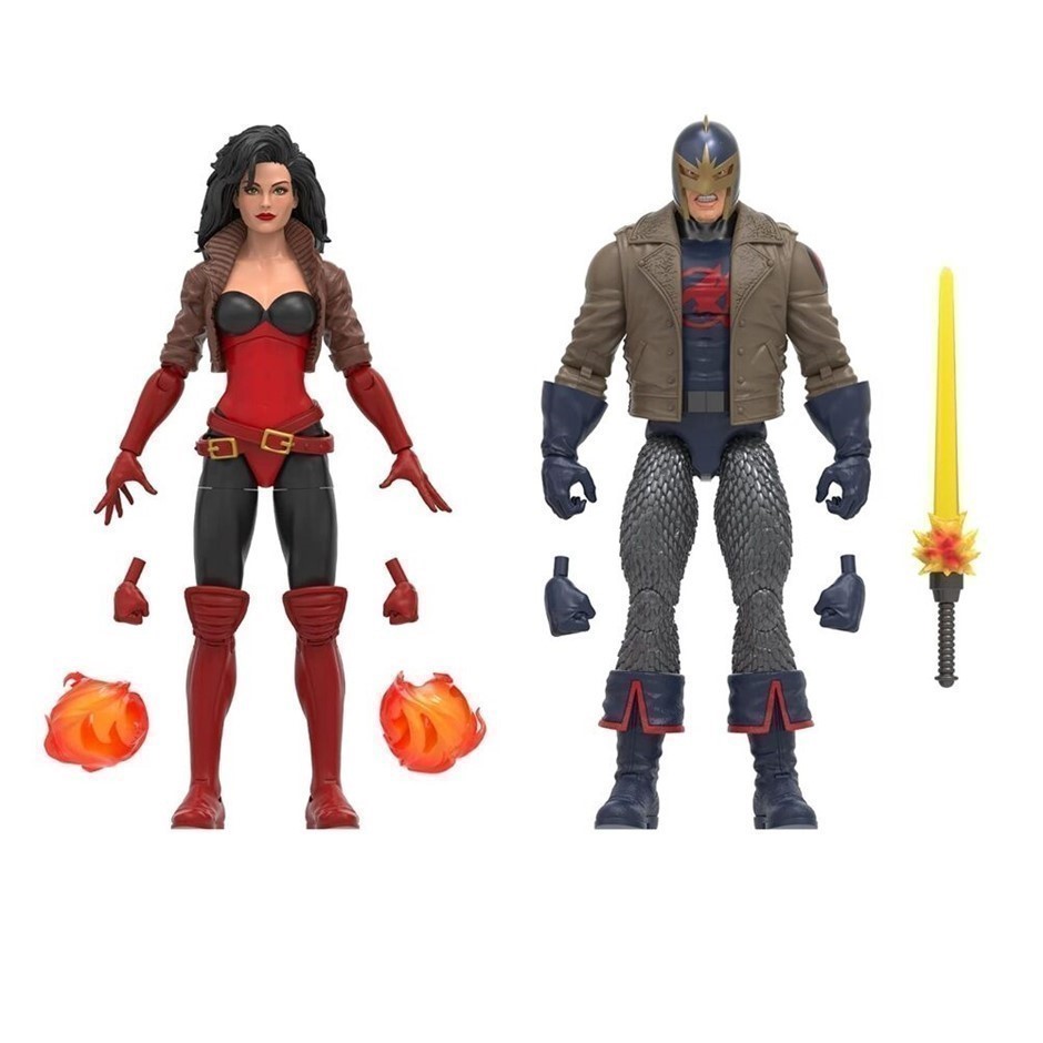 HASBRO Marvel Legends Series Marvel's Black Knight and Marvel's Sersi, Aven