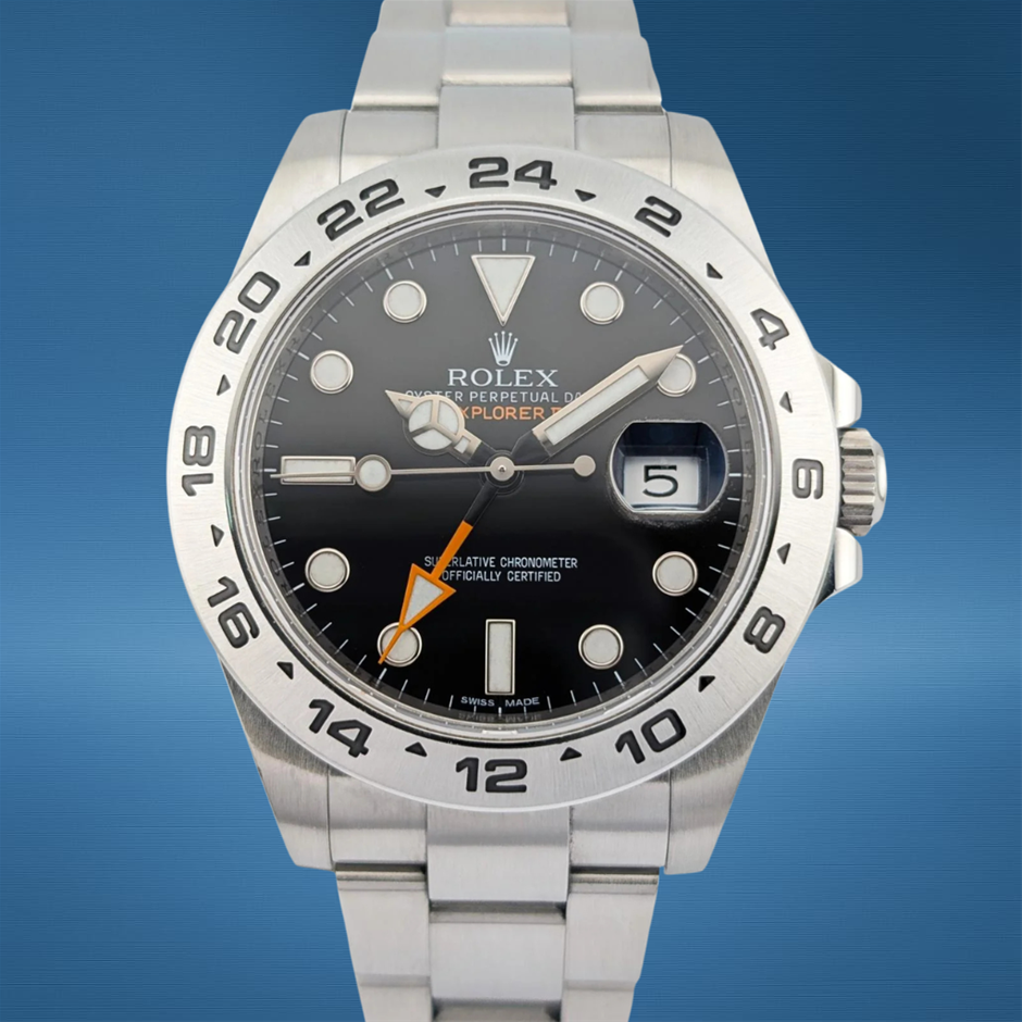 Rolex 216570 Explorer II Black DIAL GMT 42mm WxO