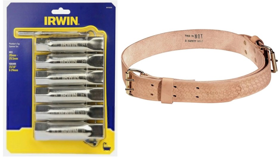 BUNDLE of 2: IRWIN Plumber's Tap Spanner Set (6-Piece) + KLEIN TOOLS 5420S
