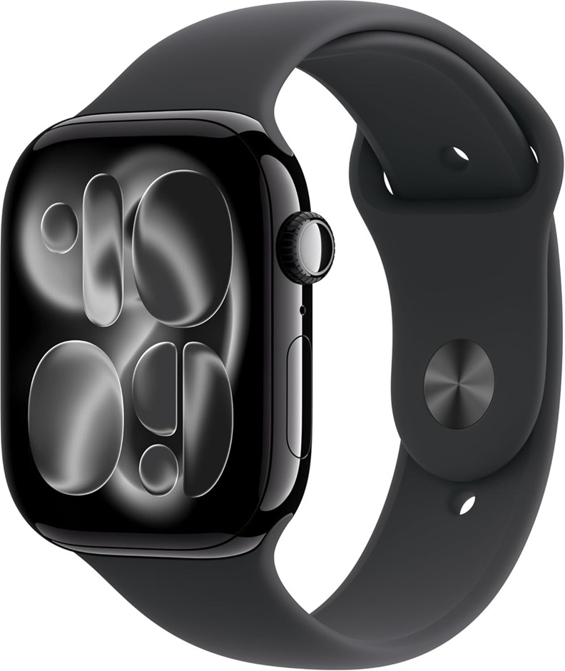 APPLE Watch Series 11 [GPS, 46mm] Jet Black Aluminium Case with Black Sport