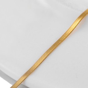 Quality Classic Stainless Steel 2mm Snake Chain Necklace-16 Inches (Yellow)